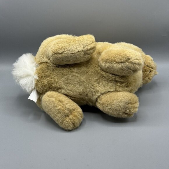 Walmart Vintage Bunny Rabbit Plush Tan Pink Bow 13" Realistic Stuffed Animal - Picture 6 of 8